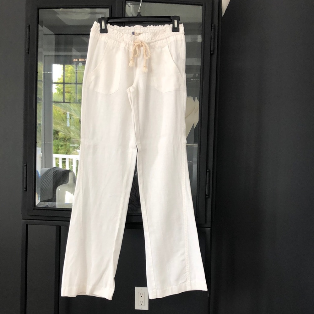 Roxy linen drawstring pants